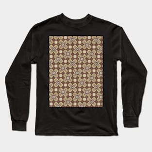 Brownish Clover Looking Pattern - WelshDesignsTP003 Long Sleeve T-Shirt